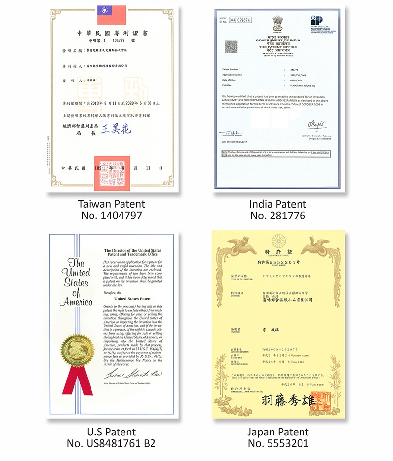 International patents - Method of preparing Sesamin and Sesamolin